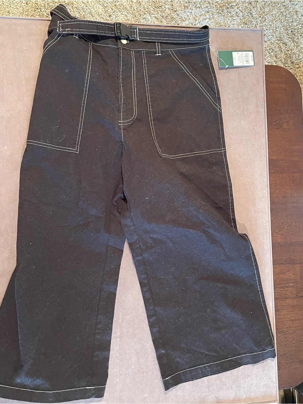 Cropped wide leg pants